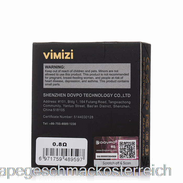 Dovpo Vimizi Ersatz-Pods 0,8 Ohm Pods Vape-Geschmack